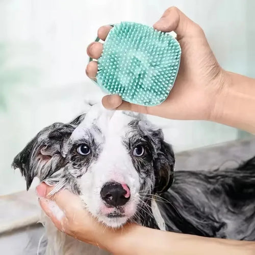 2 in 1 Pet Bathing Brush W/ Handle