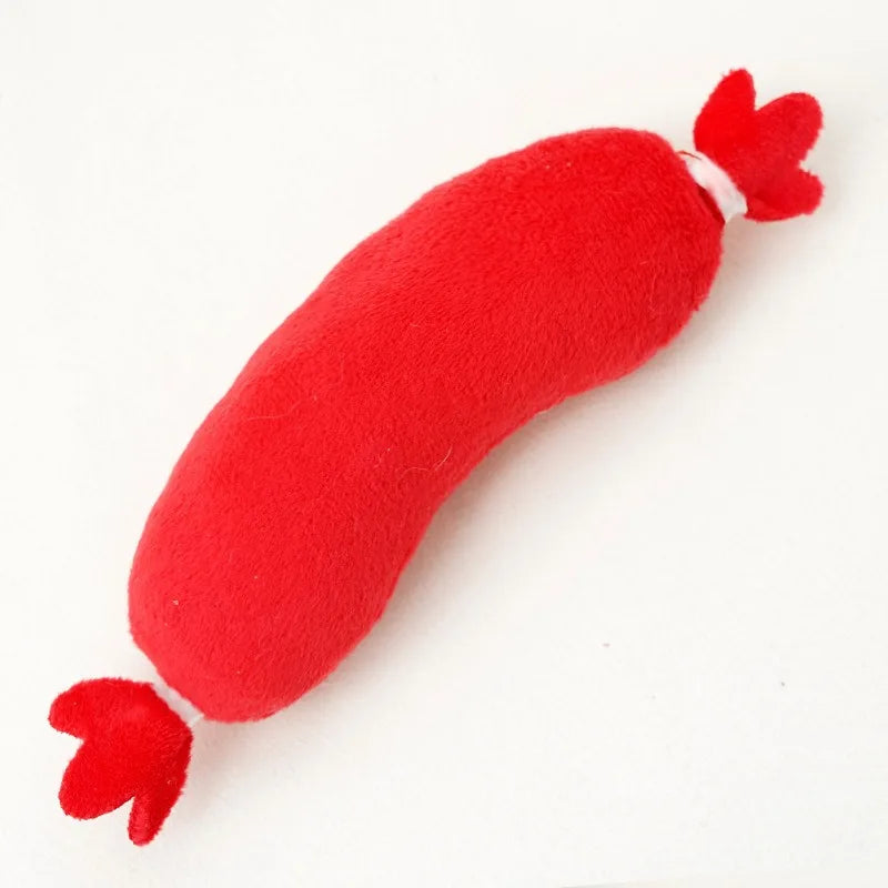 Hot Dog Squeaky Plush Toy