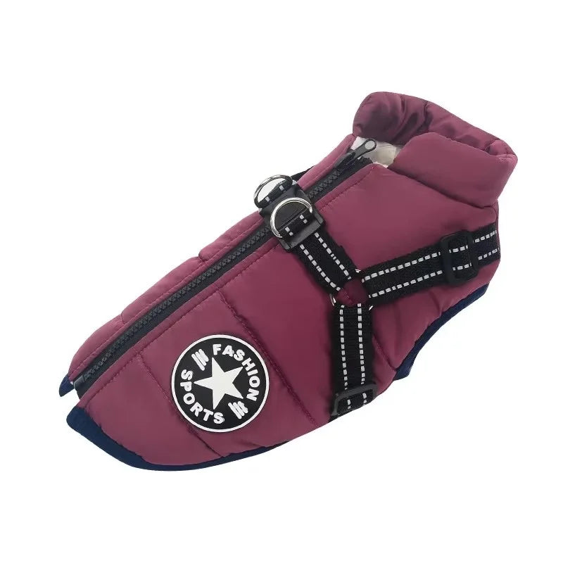 Waterproof Dog Jacket W/ Harness