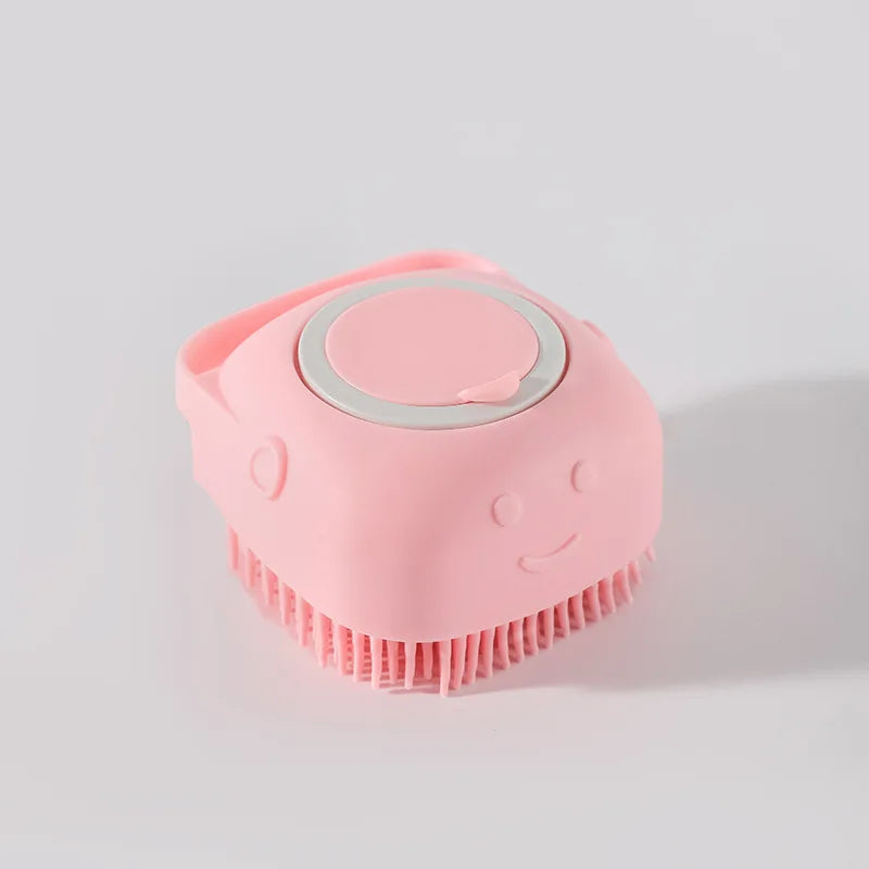 2 in 1 Pet Bathing Brush W/ Handle