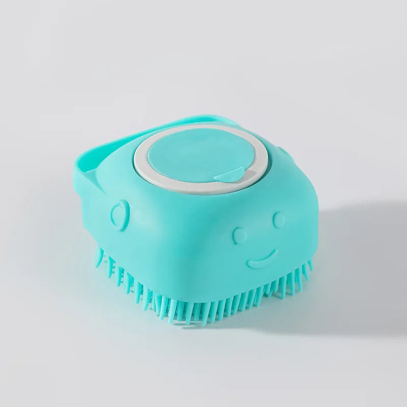 2 in 1 Pet Bathing Brush W/ Handle