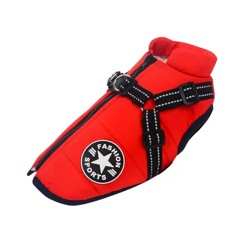 Waterproof Dog Jacket W/ Harness